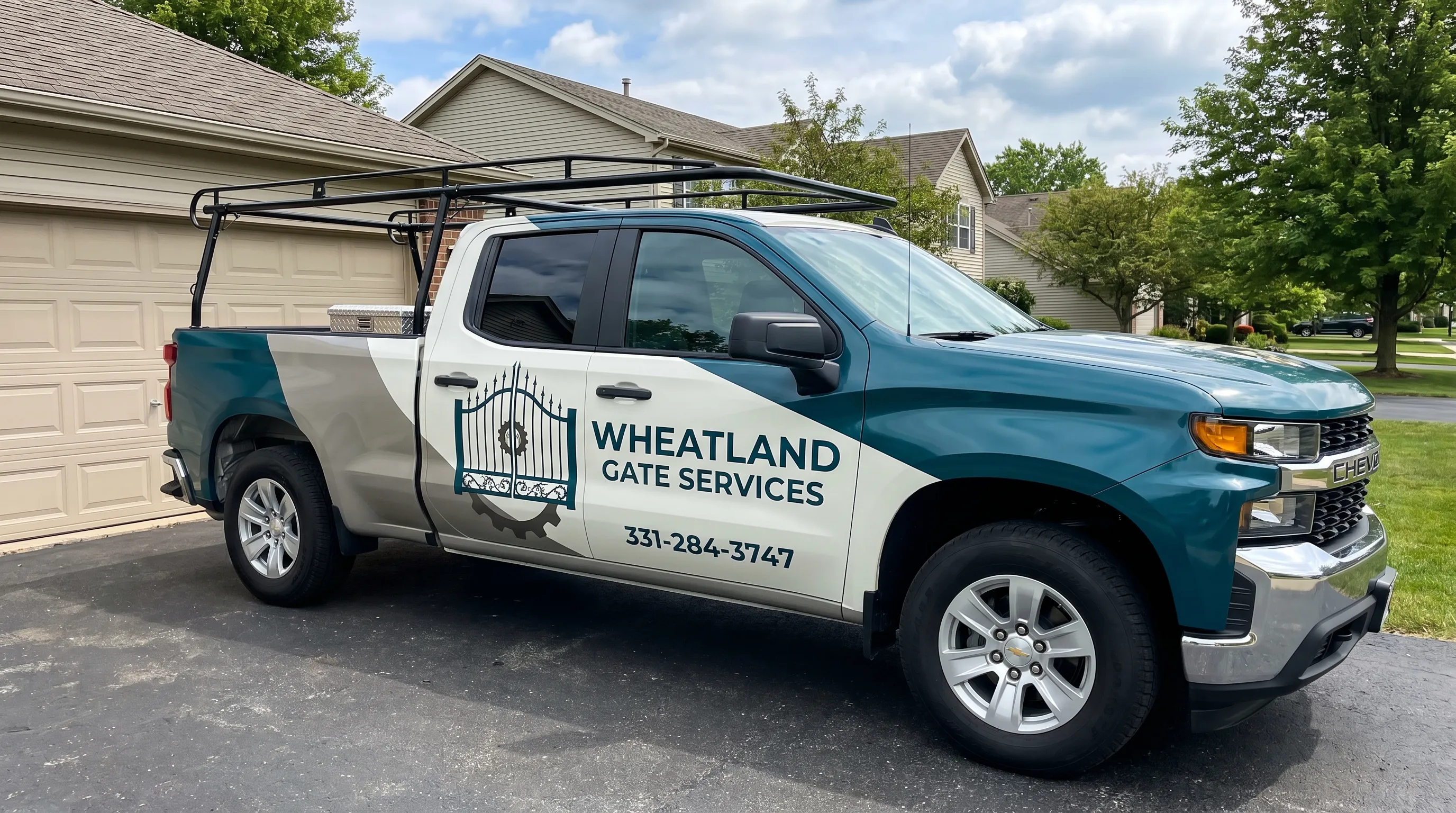 Completed gate installation project in Naperville, IL by Wheatland Gate Services